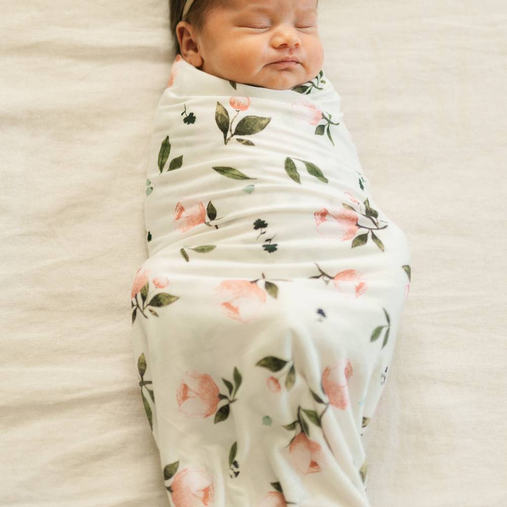 Little Unicorn Stretch Knit Single Swaddle - Watercolour Rose