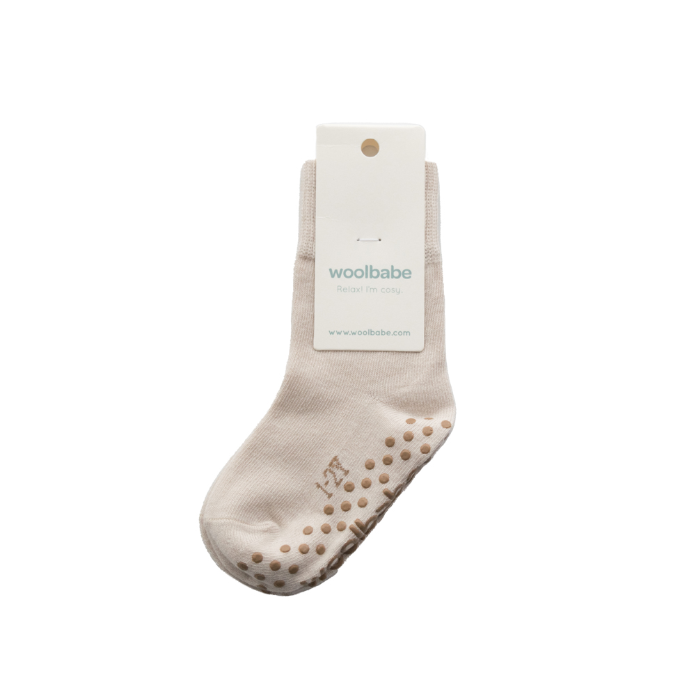 Woolbabe Merino & Organic Cotton Sleepy Socks - Dune