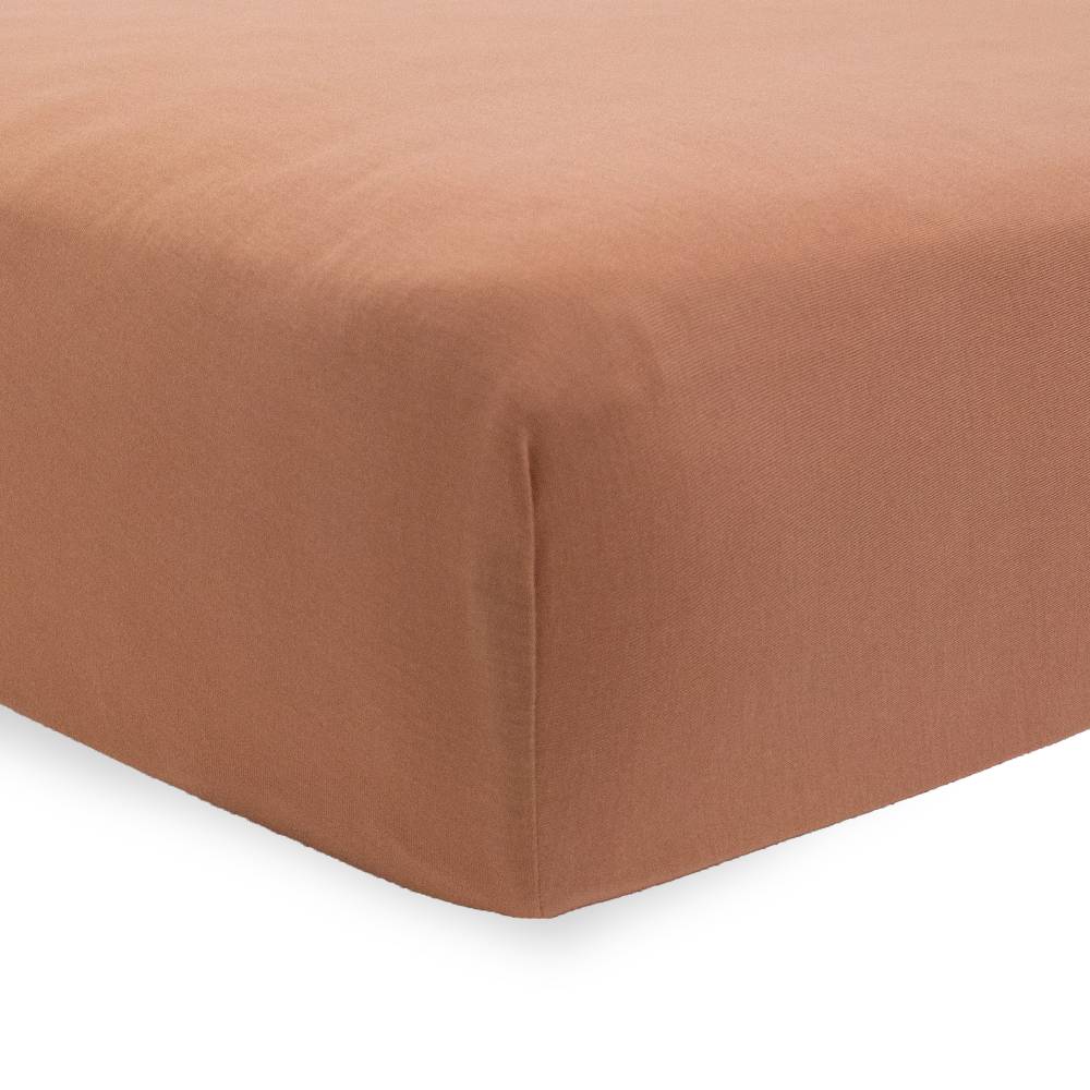 Little Unicorn Stretch Knit Fitted Cot Sheet - Terracotta