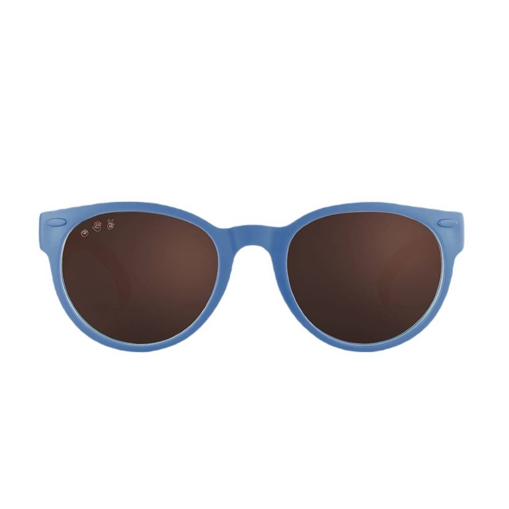 Round Shades w Brown Lens - Toddler - Cloudy Blue Skywalker