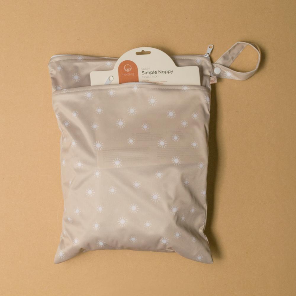 Nestling Double Pocket Wet Bag - Oat Sunshine
