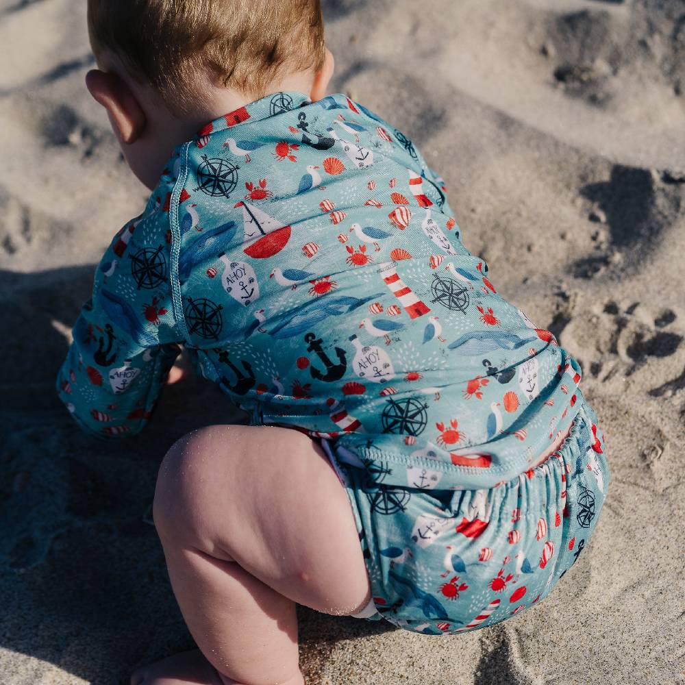 Nestling Swim Nappies - Navy Ahoy