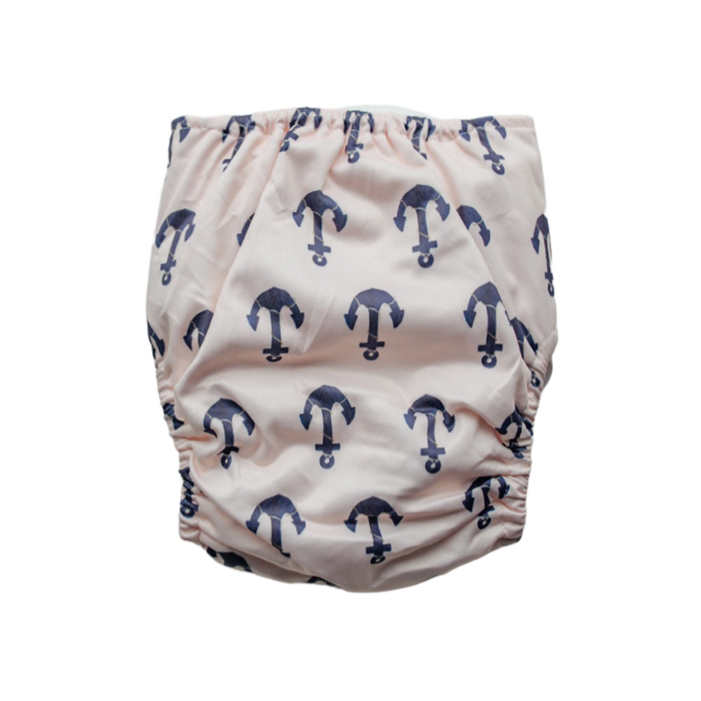 Sassy Snap Nappy with 2 Inserts - Anchors