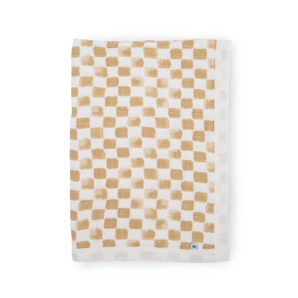 Baby Blanket, Quilted Blanket, Checkers, White background