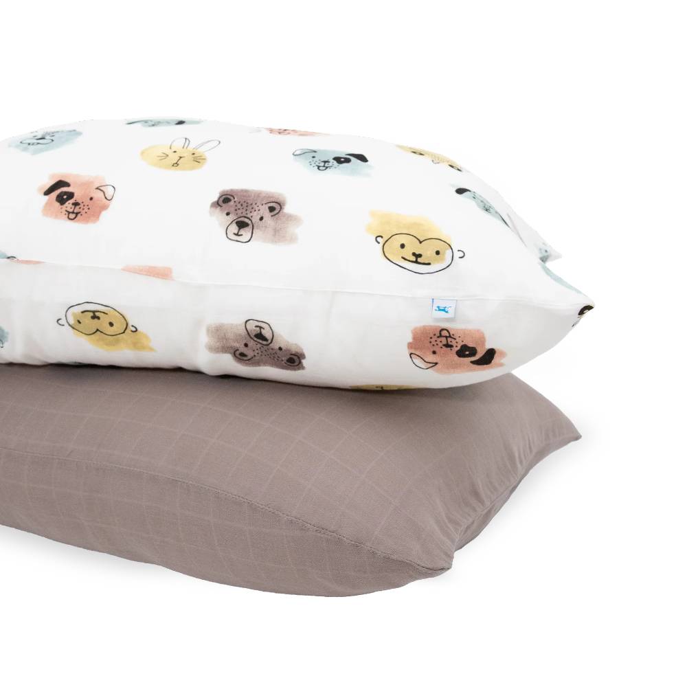 Little Unicorn Pillowcase 2pk - Watercolour Critters