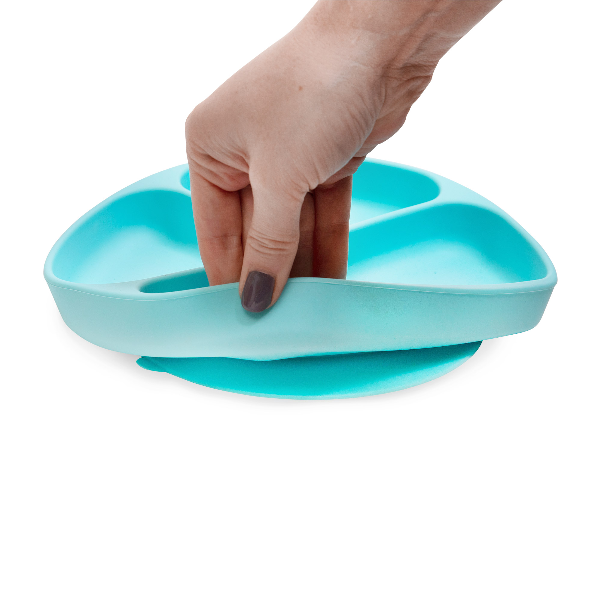 Silicone Grip Dish - Light Blue