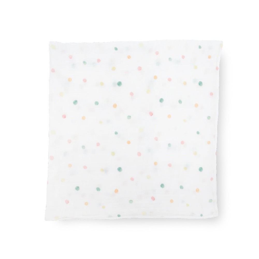 Single Cotton Muslin Swaddle - Party Dots