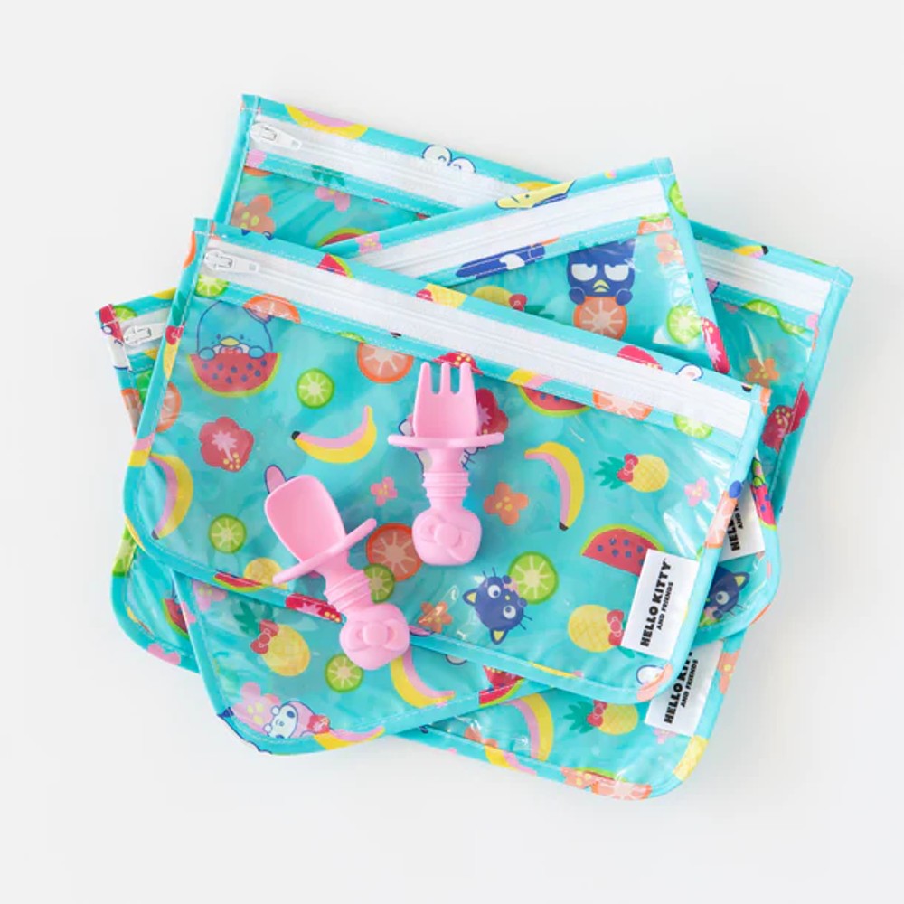 Bumkins Clear Travel Bag 3pk - Hello Kitty Fruit Punch