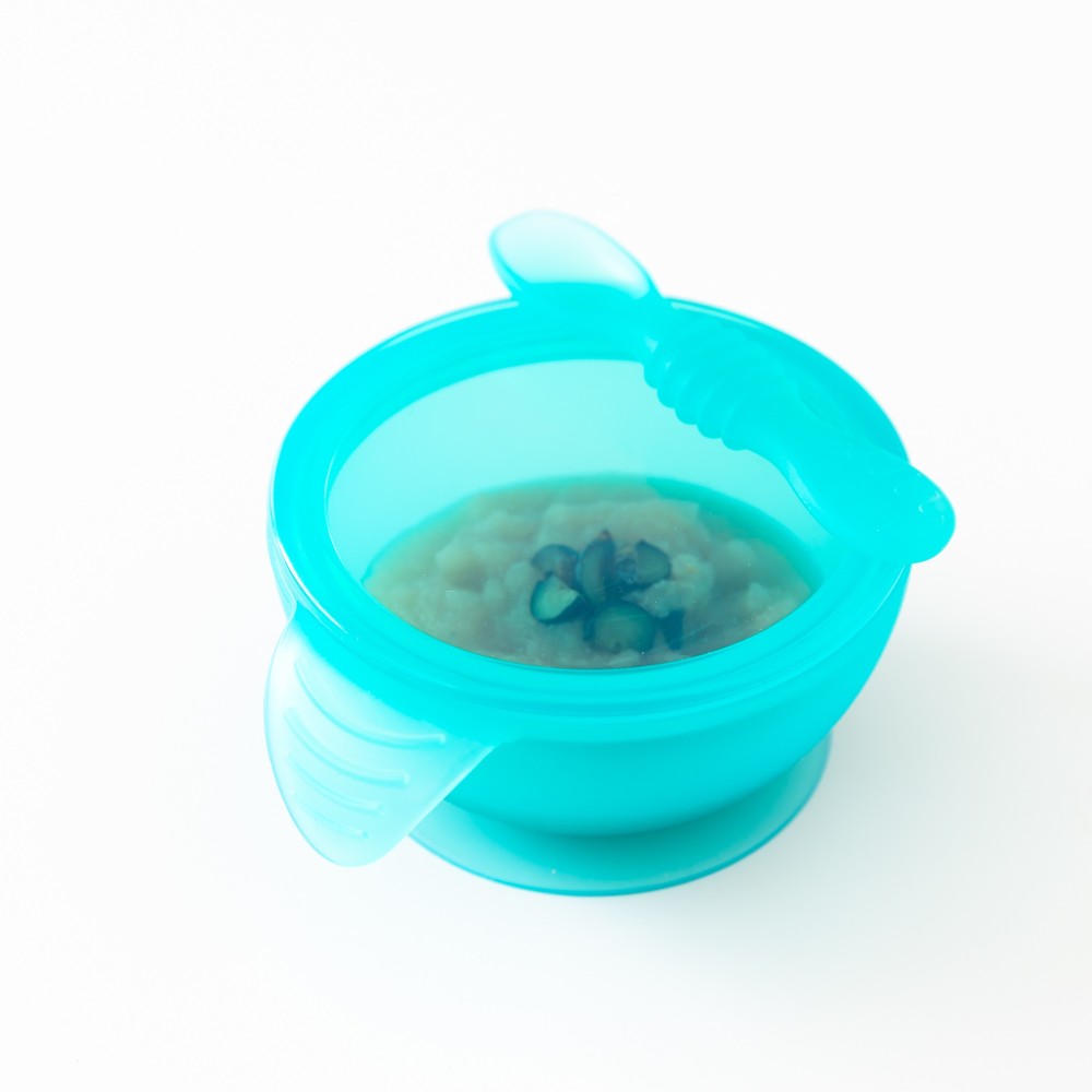 Bumkins First Feeding Set - Jelly Silicone - Blue Jelly