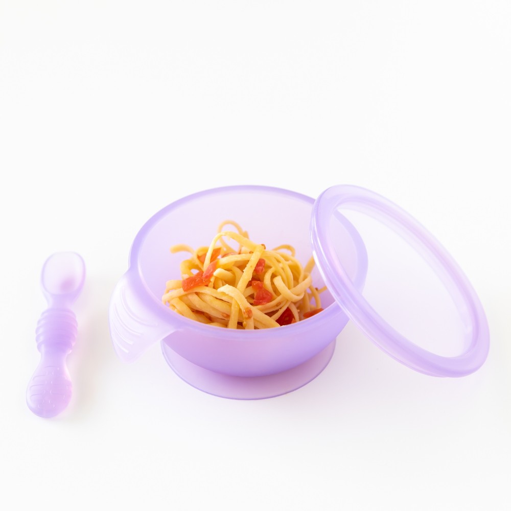 Bumkins First Feeding Set - Jelly Silicone - Purple Jelly