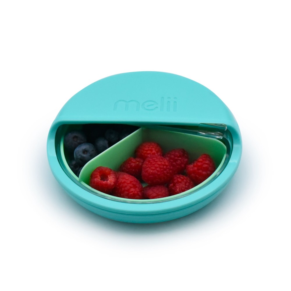 Melii Spin Snack Container - Blue & Mint