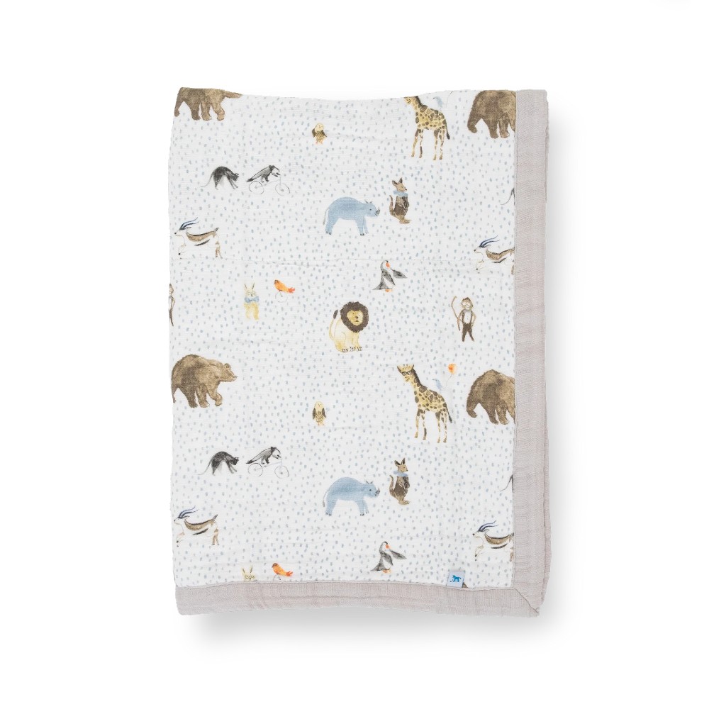 Cotton Muslin Baby Blanket - Party Animals