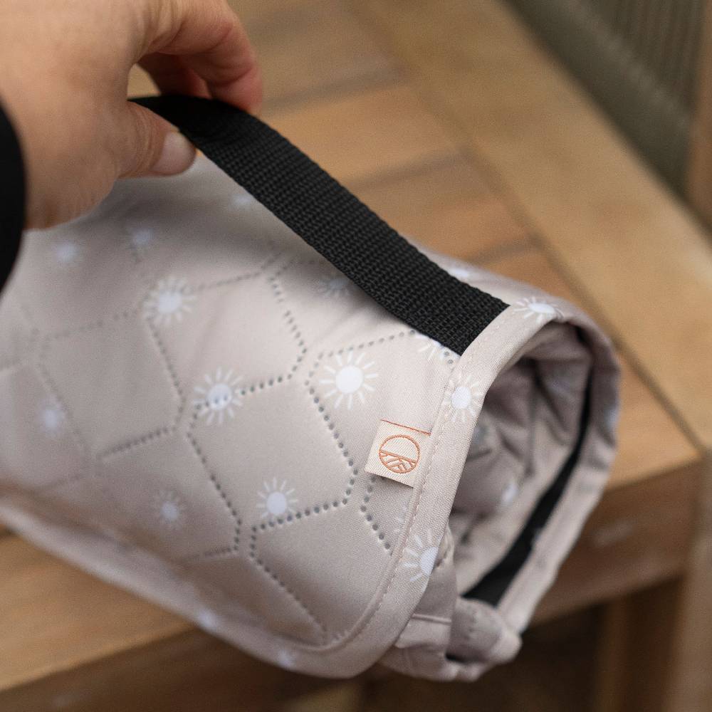 Medium Waterproof Quilted Play Mat - Oat Sunshine - 100cm