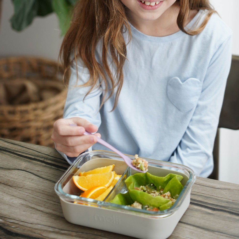 Melii Glass Bento Box with Silicone Sleeve  - Grey