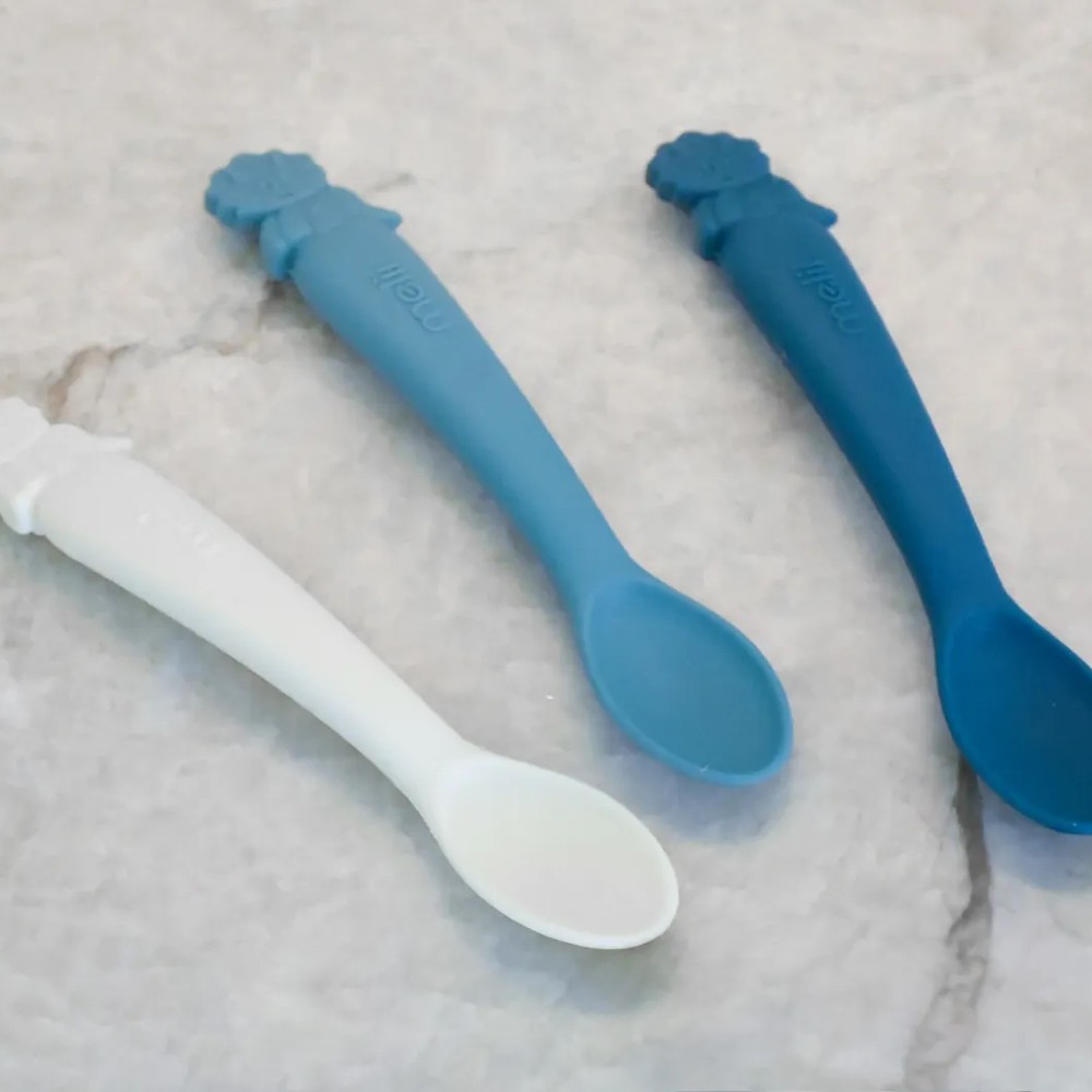 Melii 3 Piece Silicone Spoons - Luxe Blue
