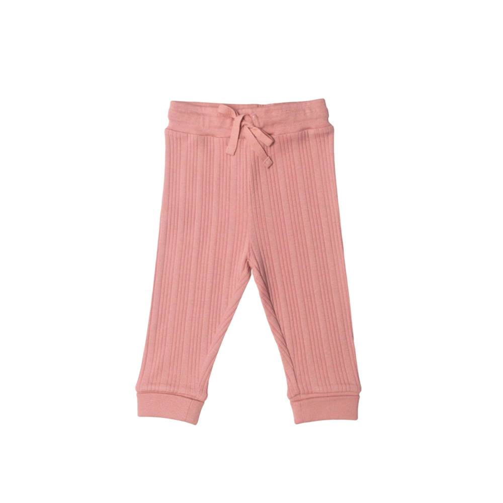 Woolbabe Organic Cotton/Merino Relaxed Pants - Dusk Marl
