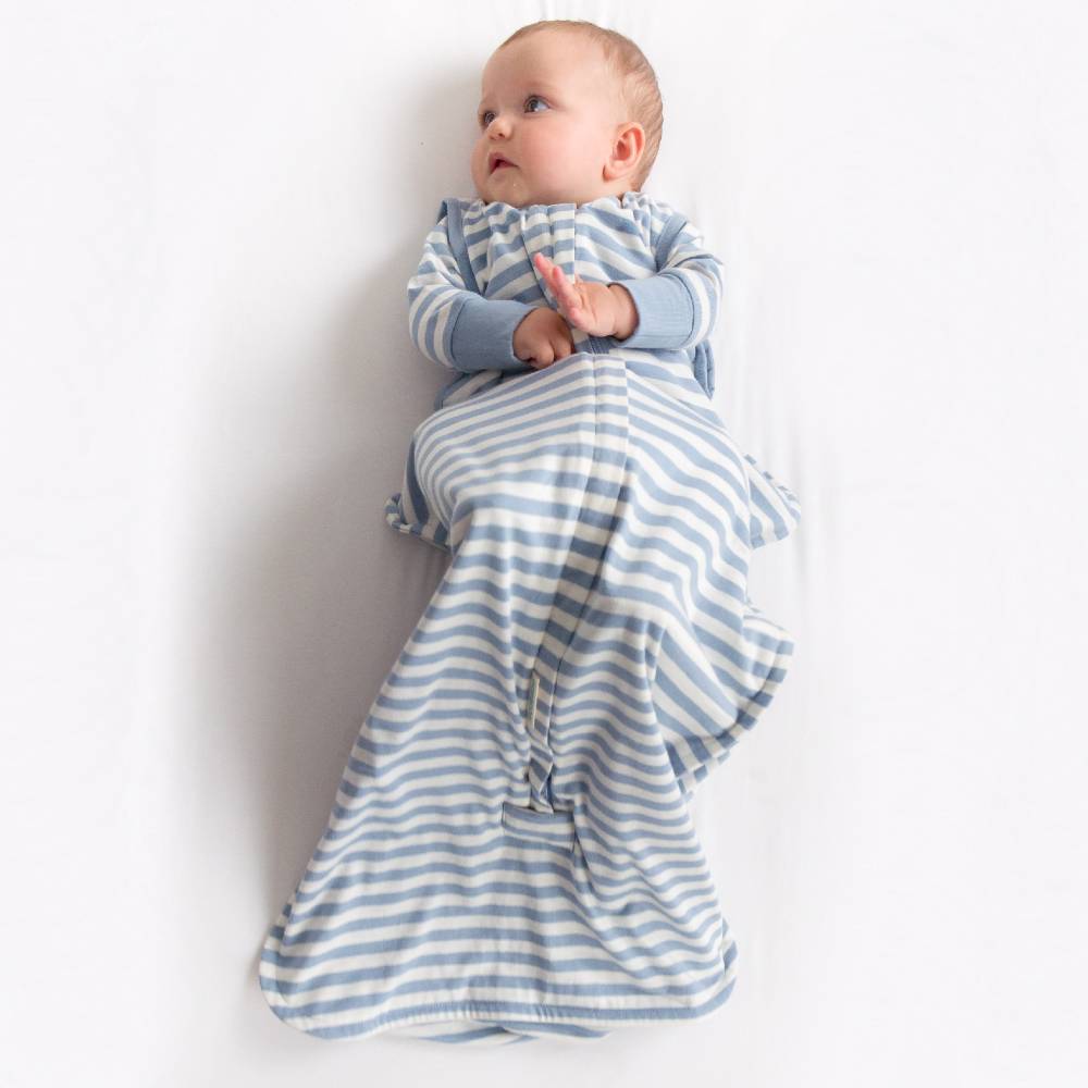 Woolbabe 3 Seasons Front Zip Merino/Organic Cotton Sleeping Bag - Glacier