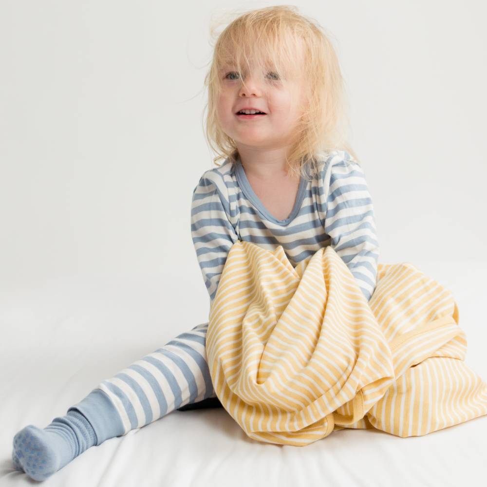 Woolbabe Merino/Organic Cotton Winter Pyjamas - Glacier