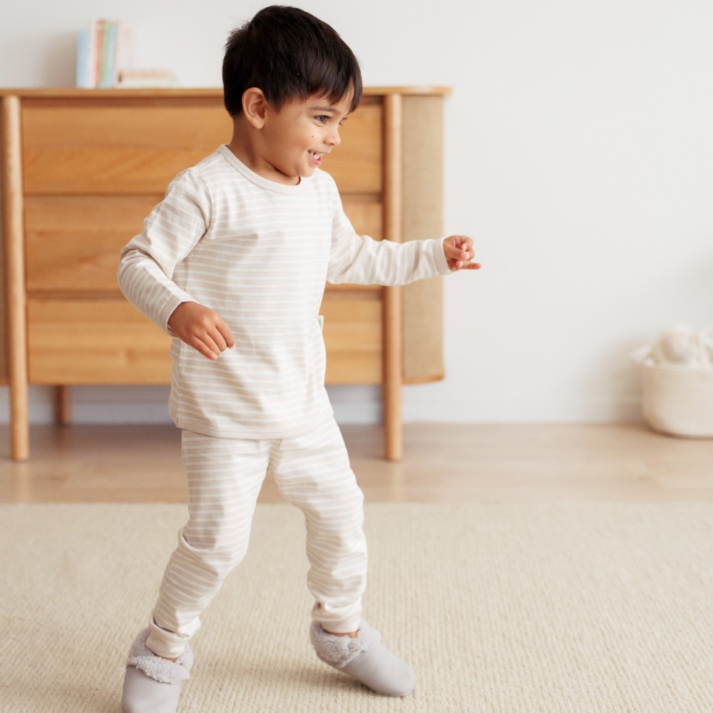 Woolbabe Merino/Organic Cotton Winter Pyjamas - Dune