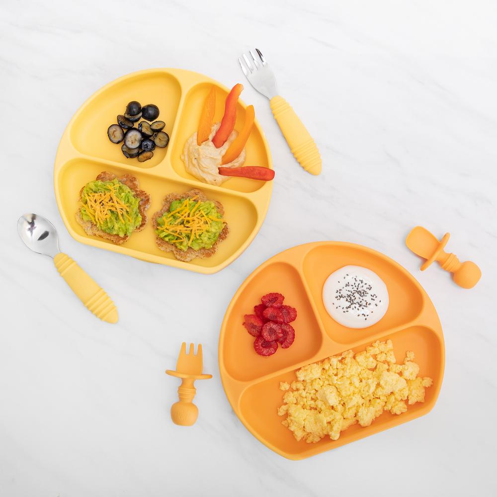 Silicone Grip Dish - Tangerine