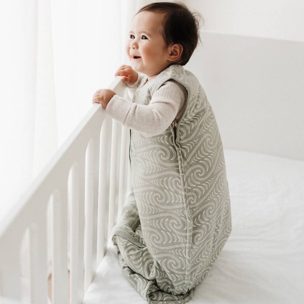 Woolbabe X BO & KO Collab Duvet Front Zip Sleeping Bag - Flax Ngaru