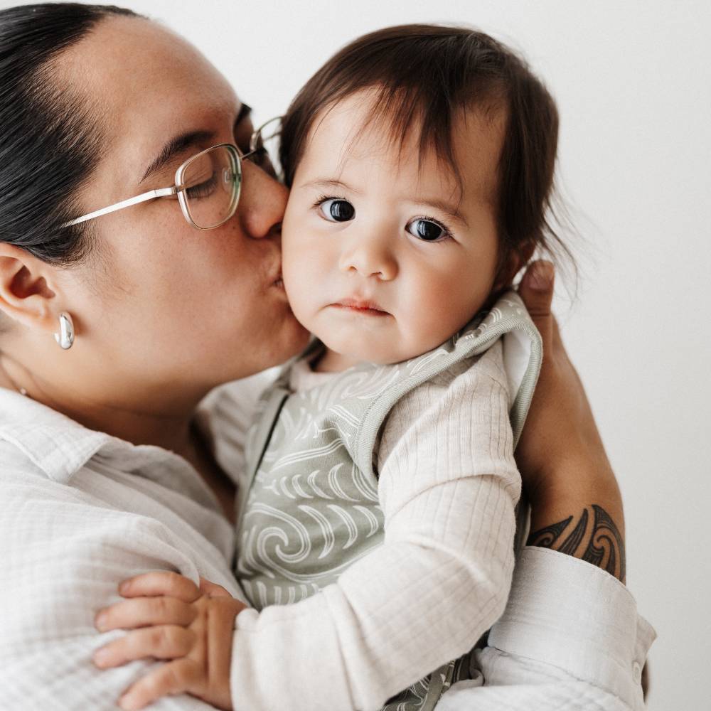 Woolbabe X BO & KO Collab Duvet Front Zip Sleeping Bag - Flax Ngaru