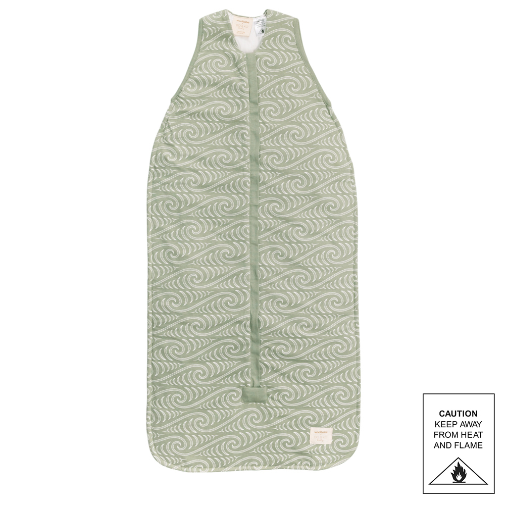 Woolbabe X BO & KO Collab Duvet Front Zip Sleeping Bag - Flax Ngaru
