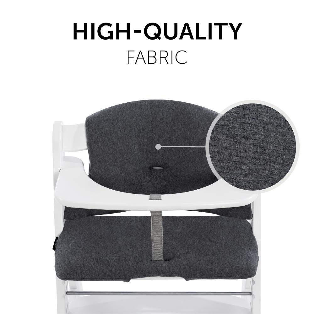 Hauck Highchair Pad Select - Jersey Charcoal