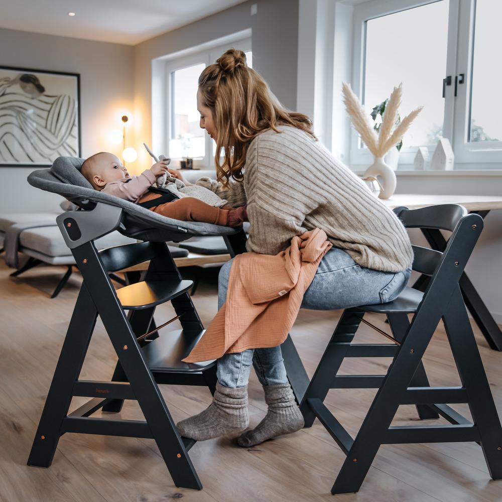 Hauck Highchair 2-in-1 Alpha Bouncer Premium - Dark Grey