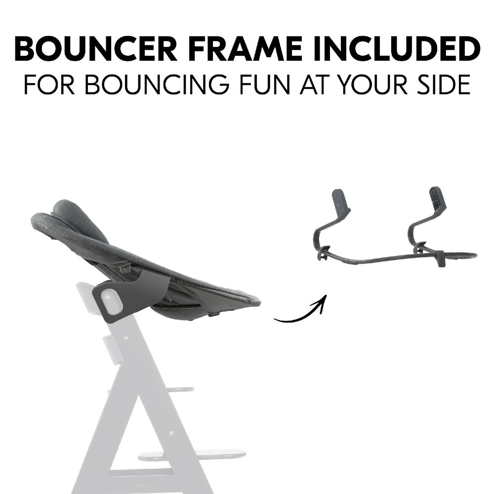 Hauck Highchair 2-in-1 Alpha Bouncer Premium - Dark Grey
