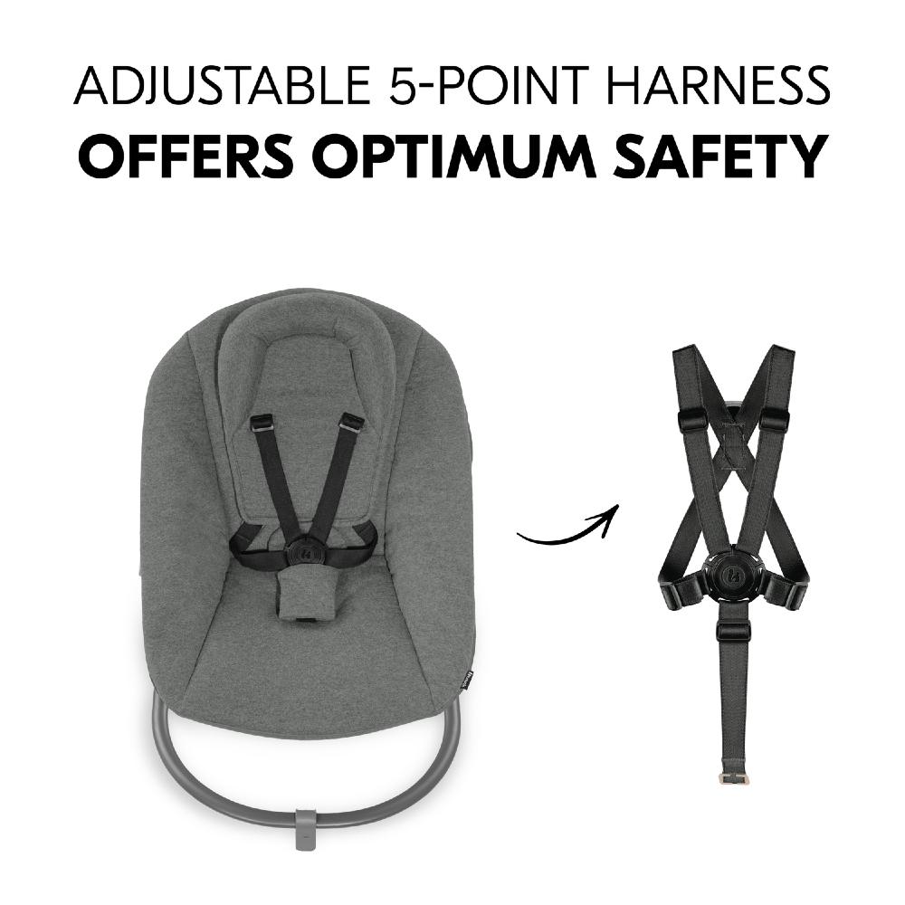 Hauck Highchair 2-in-1 Alpha Bouncer Premium - Dark Grey