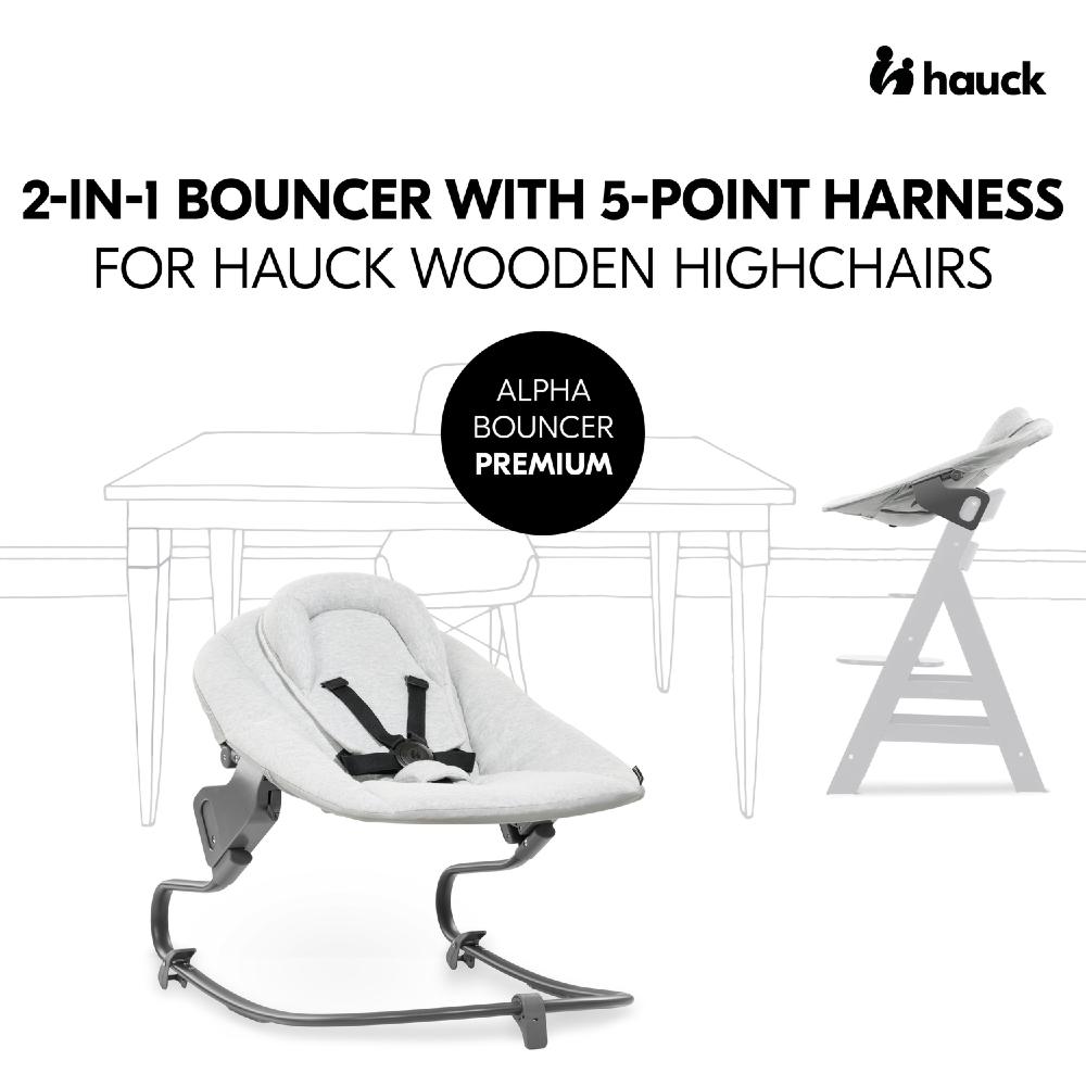 Hauck Highchair 2-in-1 Alpha Bouncer Premium - Light Grey