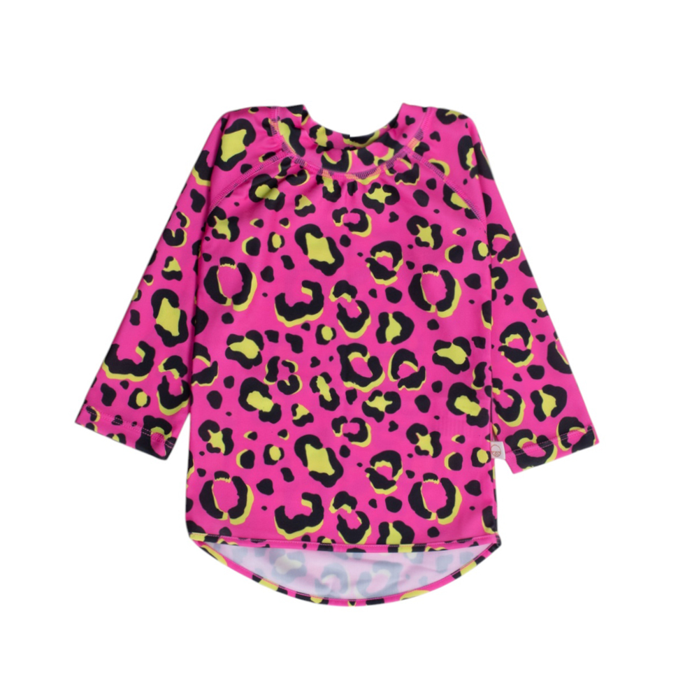 Neon by Nestling UPF50+ Swim Rash Vest - Pink Leopard