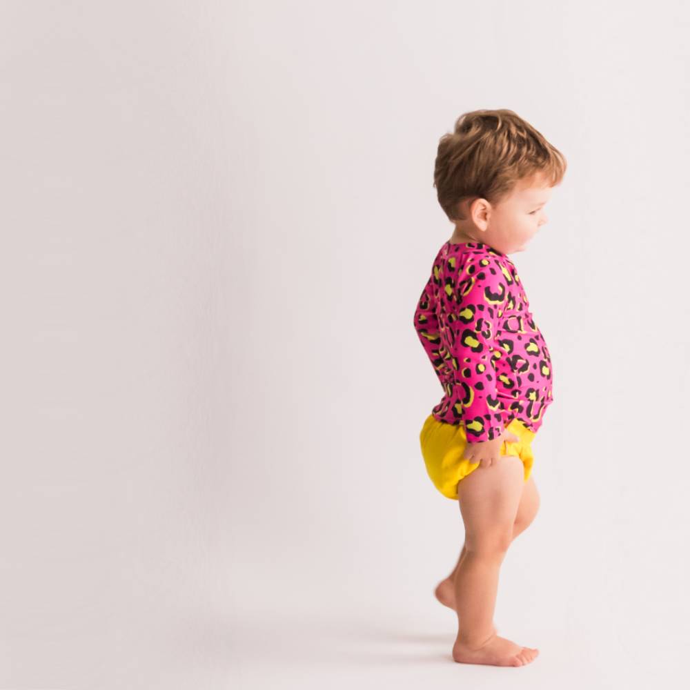 Neon by Nestling UPF50+ Swim Rash Vest - Pink Leopard
