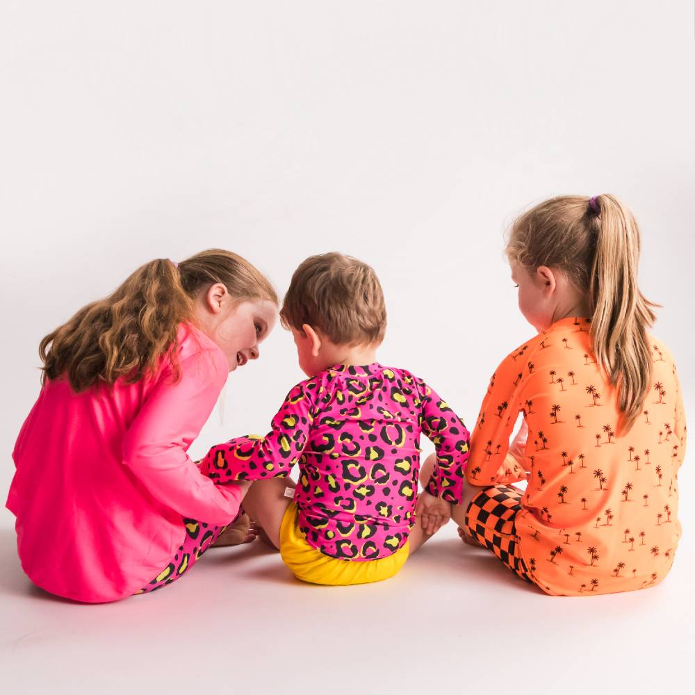 Neon by Nestling UPF50+ Swim Rash Vest - Pink Leopard