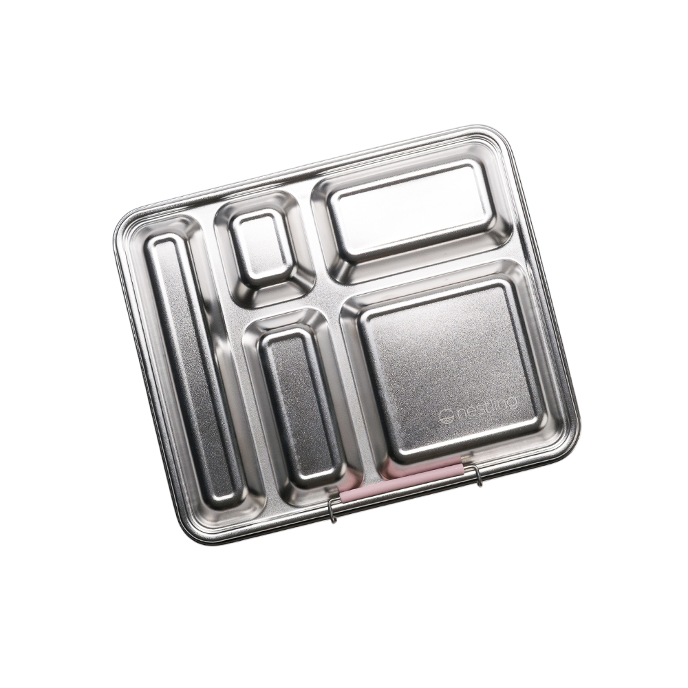 Nestling Stainless Steel Jumbo Bento Box - Dusty Pink