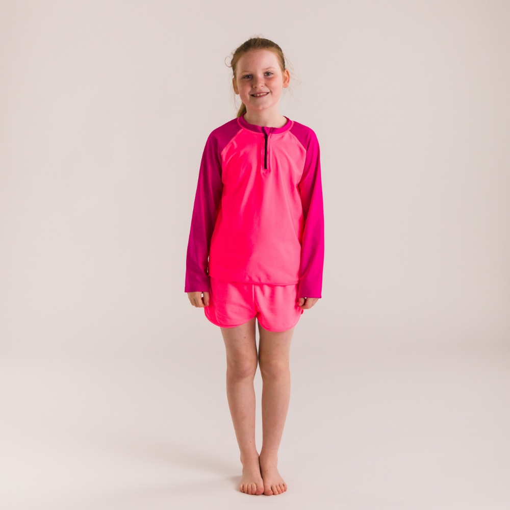 Nestling Short Boardies - Neon Pink