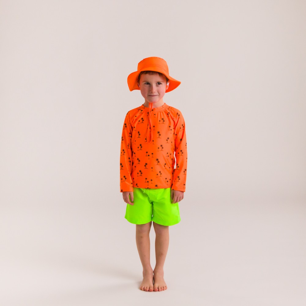 Nestling Neon Swim Bucket Hat - Neon Orange