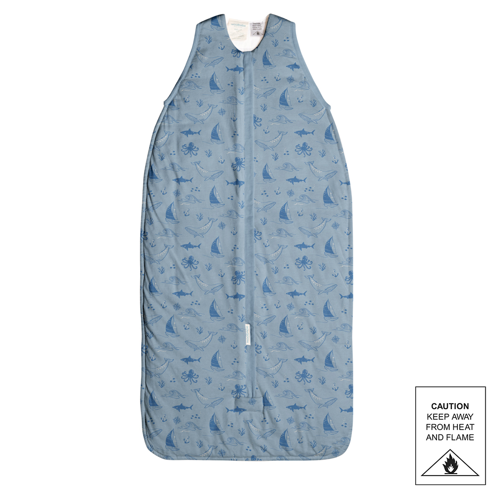 Woolbabe Duvet Front Zip Sleeping Bag - Limited Edition - Glacier Sail Away