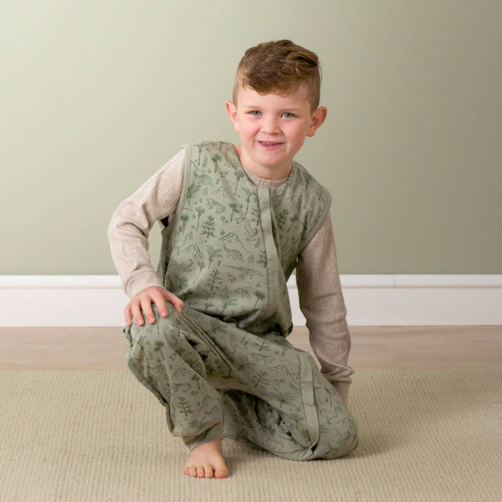 Woolbabe 3-Seasons Merino/Organic Cotton Sleeping Suit - Flax Zealandia