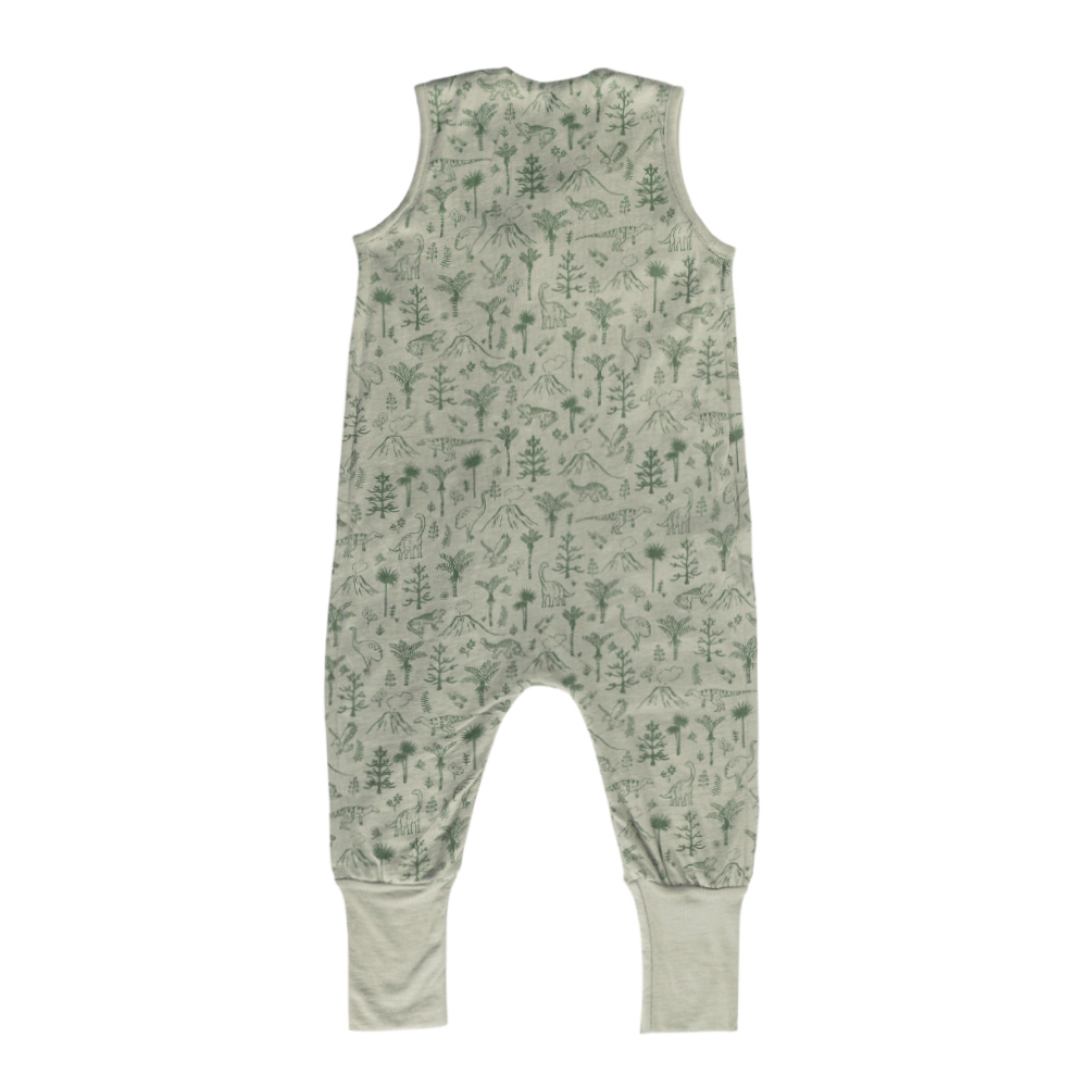 Woolbabe 3-Seasons Merino/Organic Cotton Sleeping Suit - Flax Zealandia
