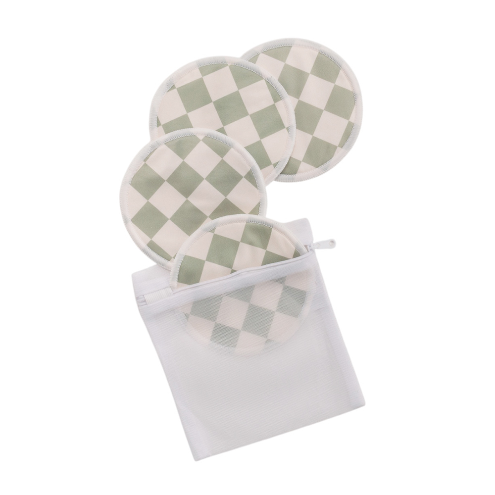 Nestling Breast Pads - Moss Check