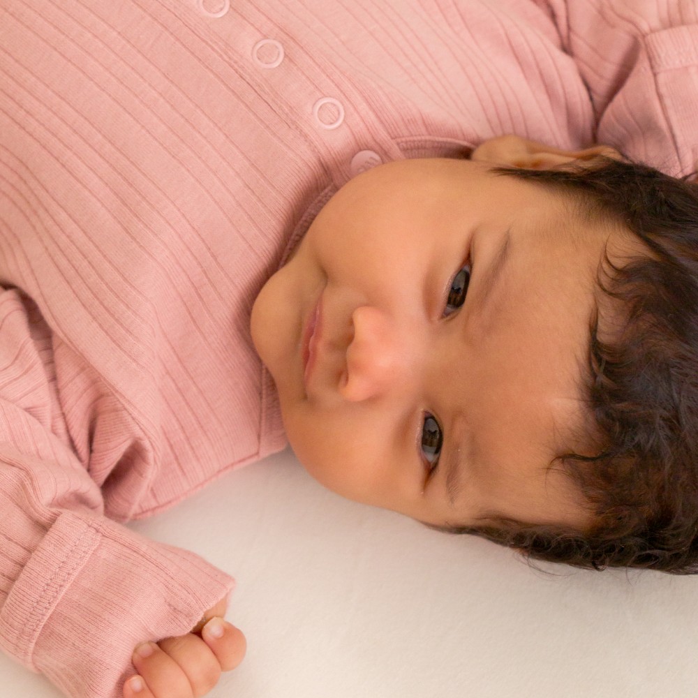 Woolbabe Organic Cotton/Merino Henley Gown - Dusk Marl