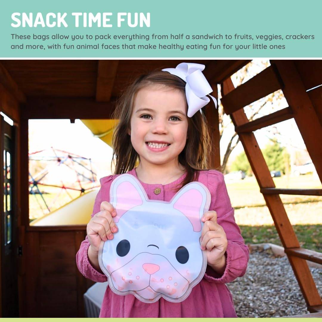 Melii PEVA Reusable Snack Bags 6pk - Flower/Unicorn/Rainbow