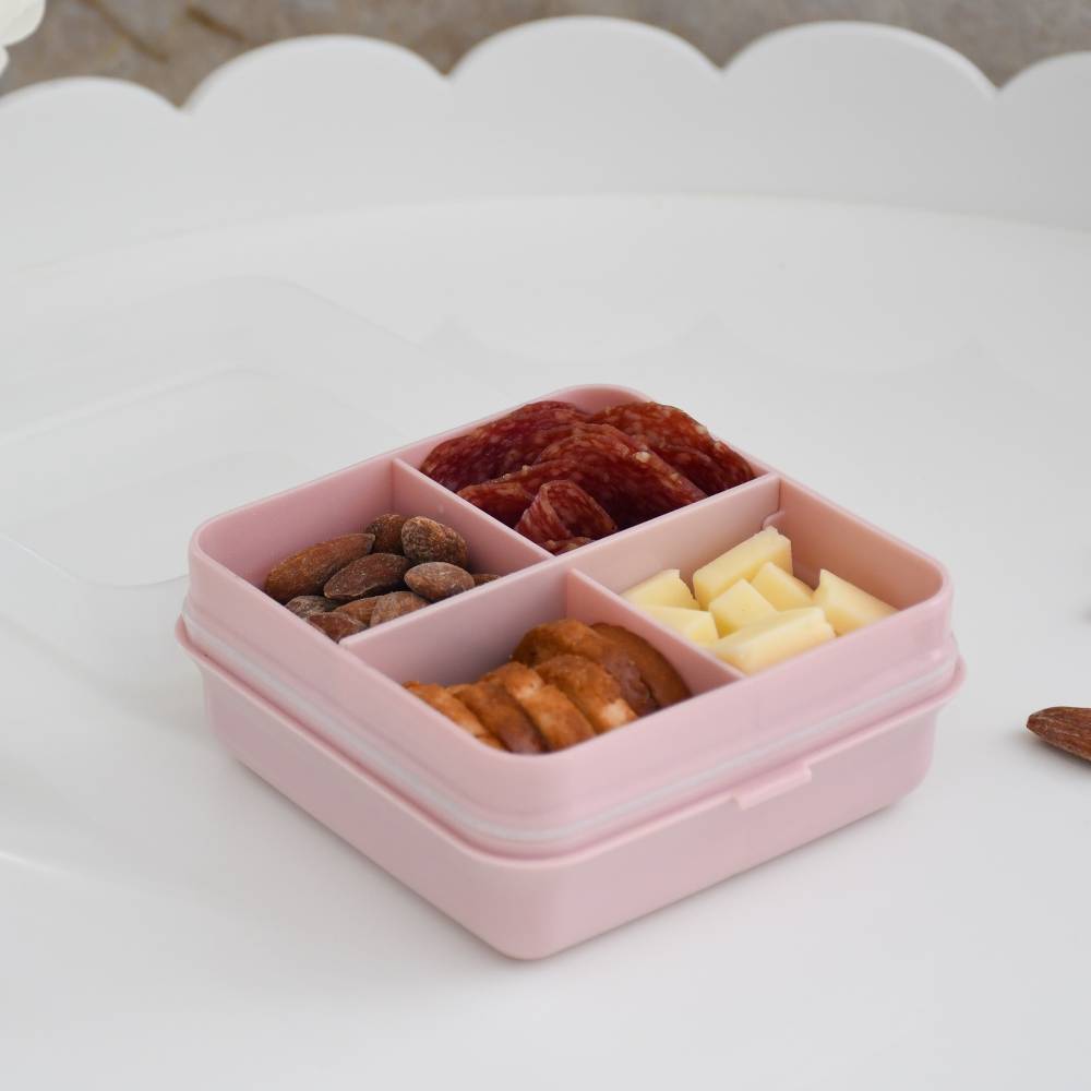 Melii Snackle Box 4 Compartment Petite - Pink