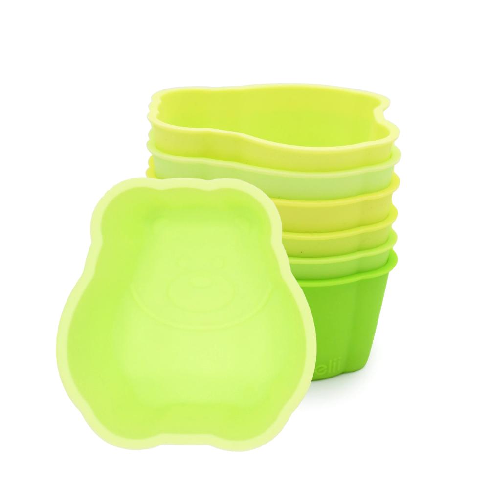 Melii Silicone Food Cups 6pk - Bear