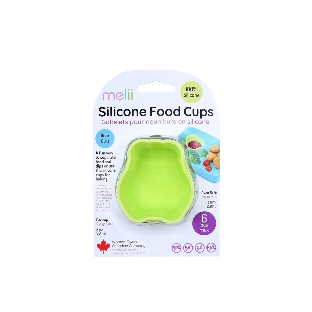 Melii Silicone Food Cups 6pk - Bear
