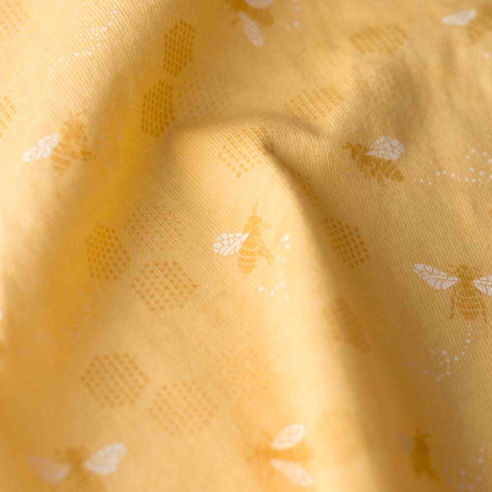 Woolbabe 3 Seasons Side Zip Sleeping Bag - Buttercup Bees