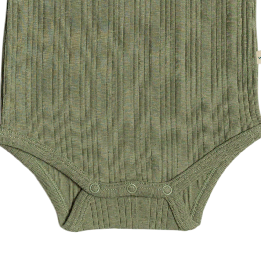 Woolbabe Organic Cotton/Merino Singletsuit - Flax Marl