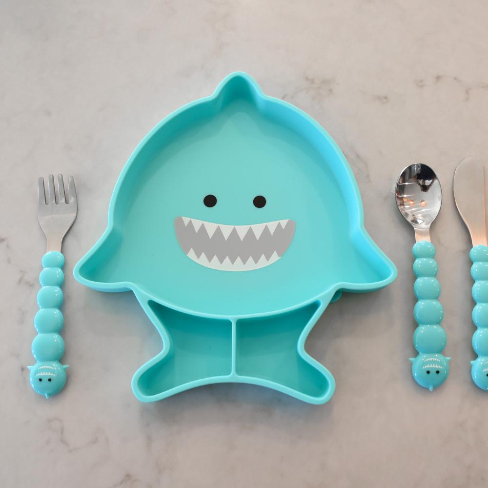 Melii Silicone Divided Suction Plate - Shark